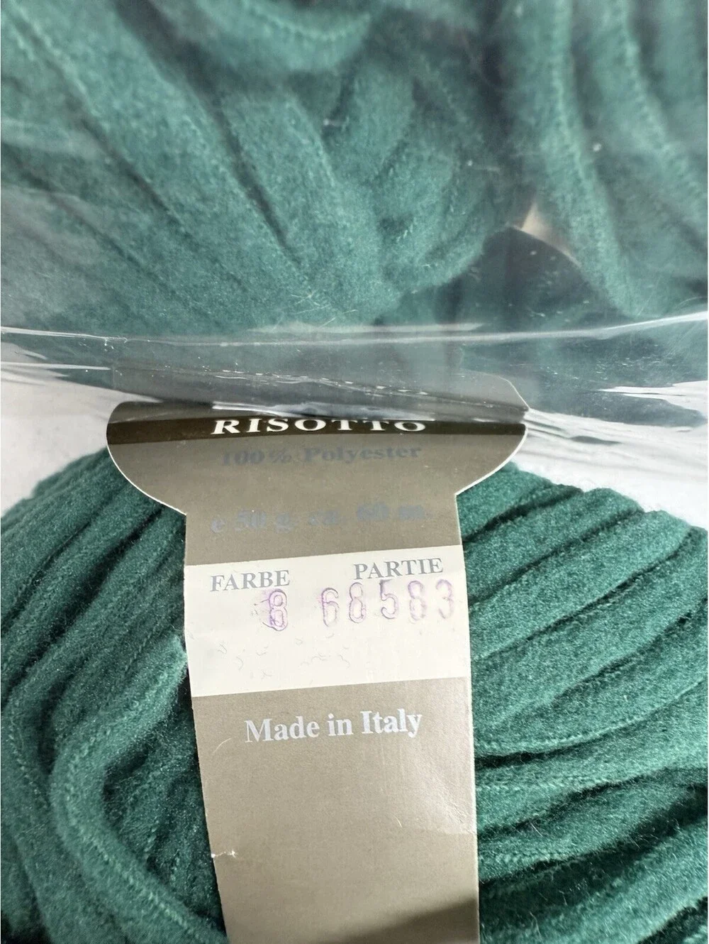 GGH Risotto Yarn 100% Polyester Color#8 Green 10 Skein Lot